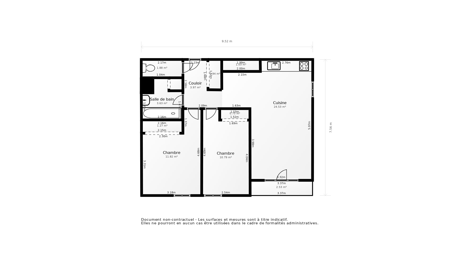 Vente Appartement TOULOUSE - 3 pièces - 60 m² - (31100)