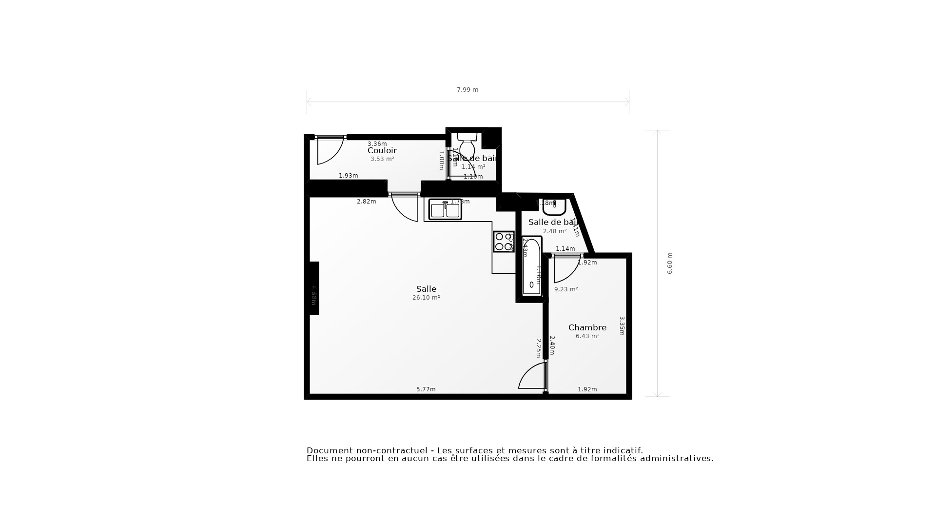 Vente Appartement BORDEAUX - 2 pièces - 49 m² - (33000)