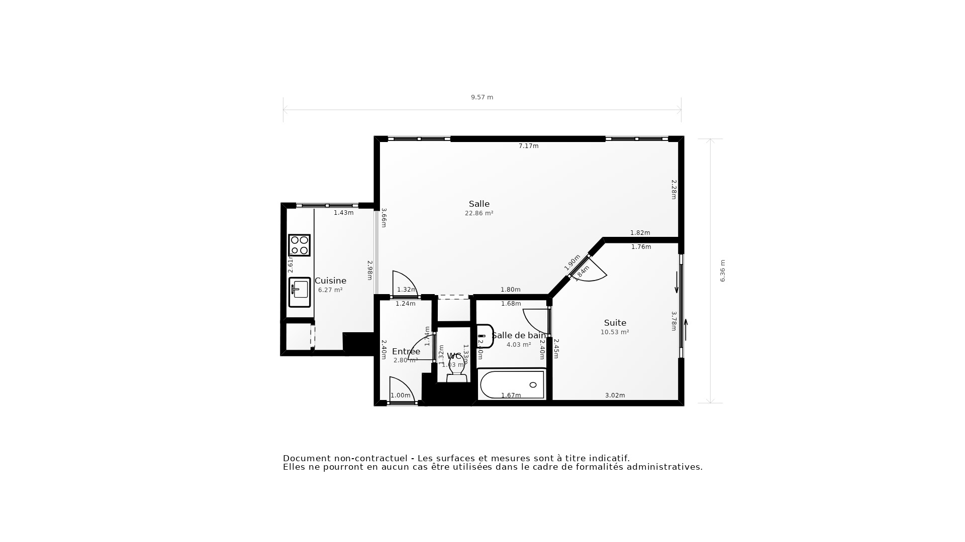 Vente Appartement TOURS - 2 pièces - 53 m² - (37100)