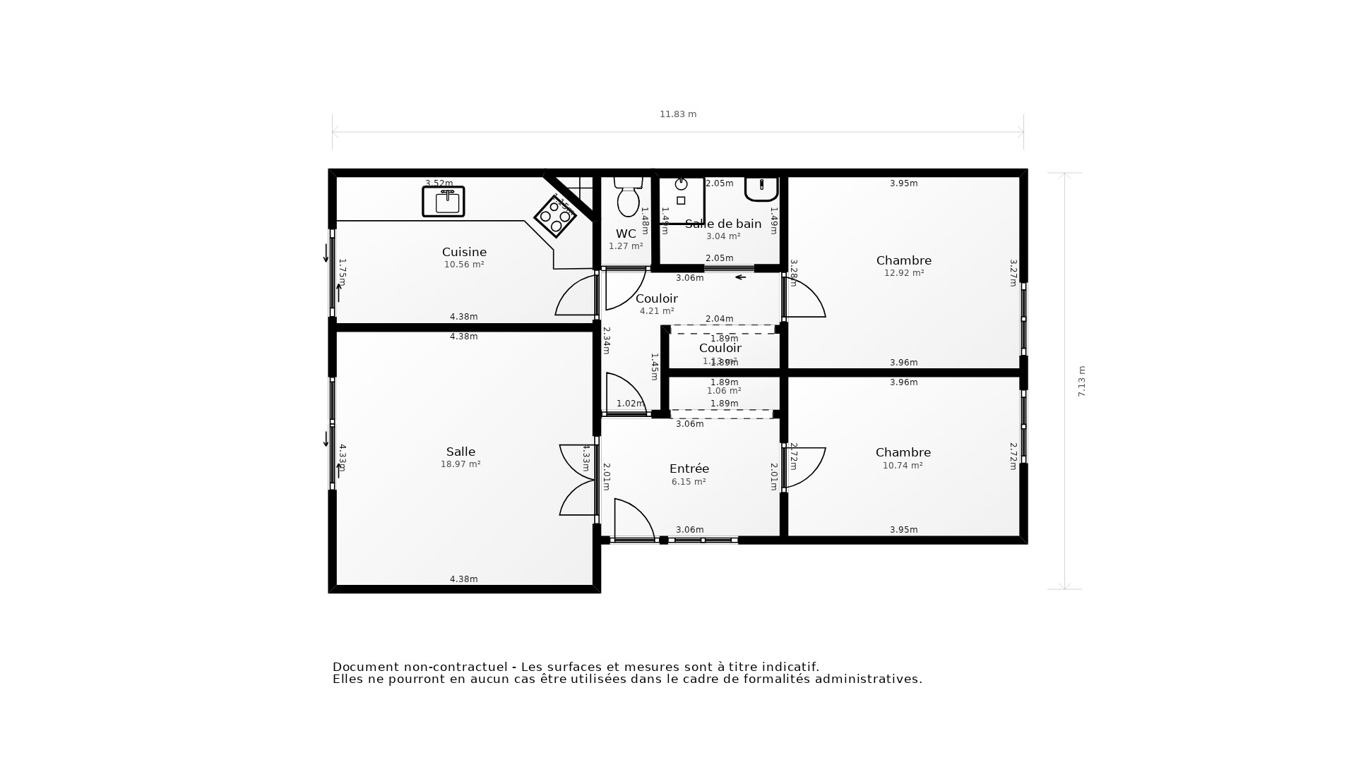 Vente Appartement VILLEURBANNE - 3 pièces - 70 m² - (69100)