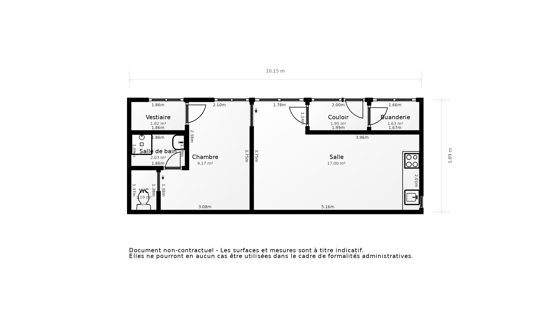 Vente Appartement BORDEAUX - 2 pièces - 40 m² - (33200)