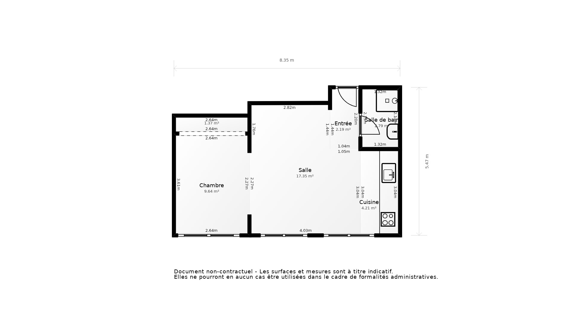 Vente Appartement BORDEAUX - 2 pièces - 40 m² - (33000)