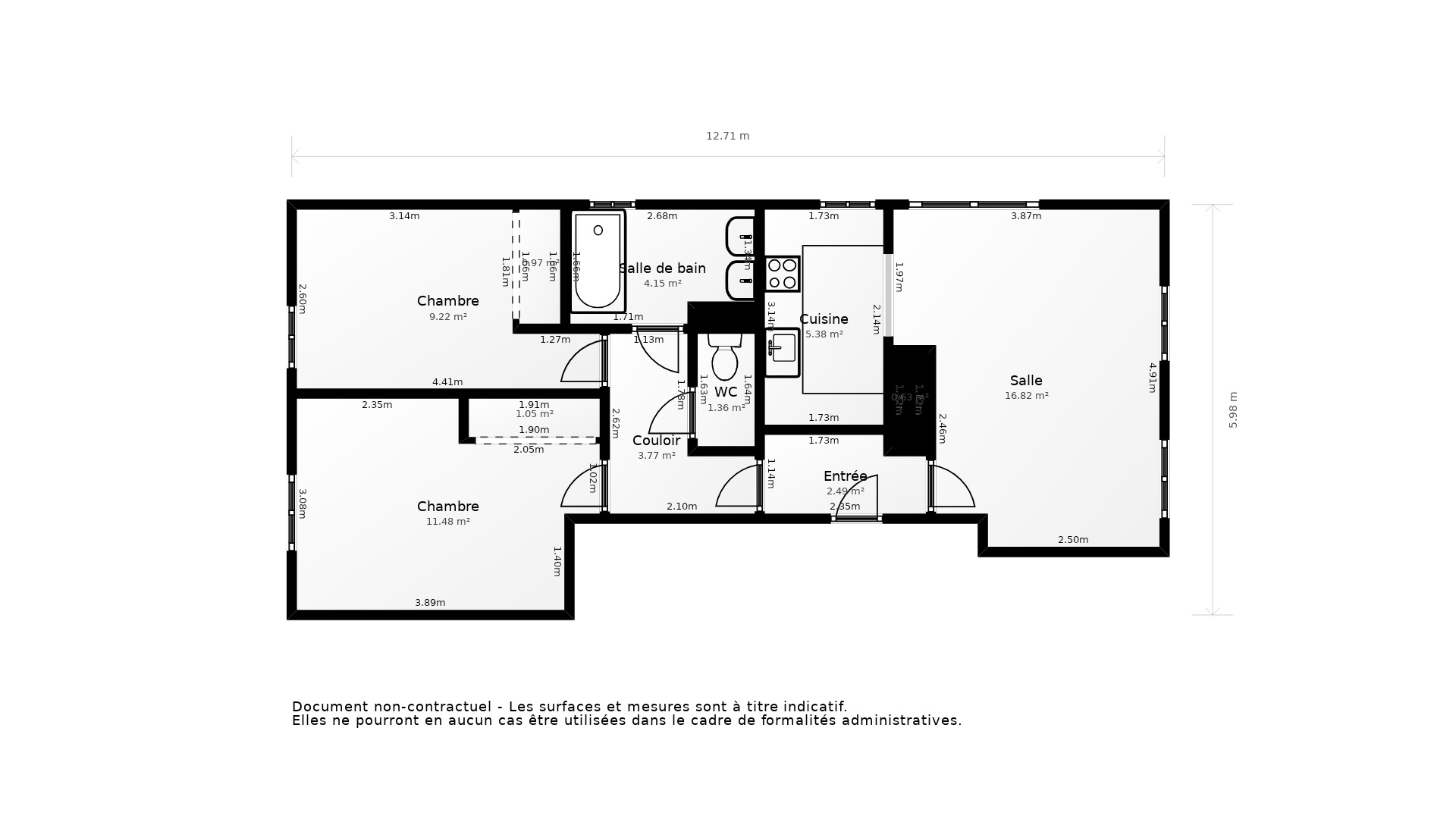 Vente Appartement BORDEAUX - 3 pièces - 68 m² - (33200)