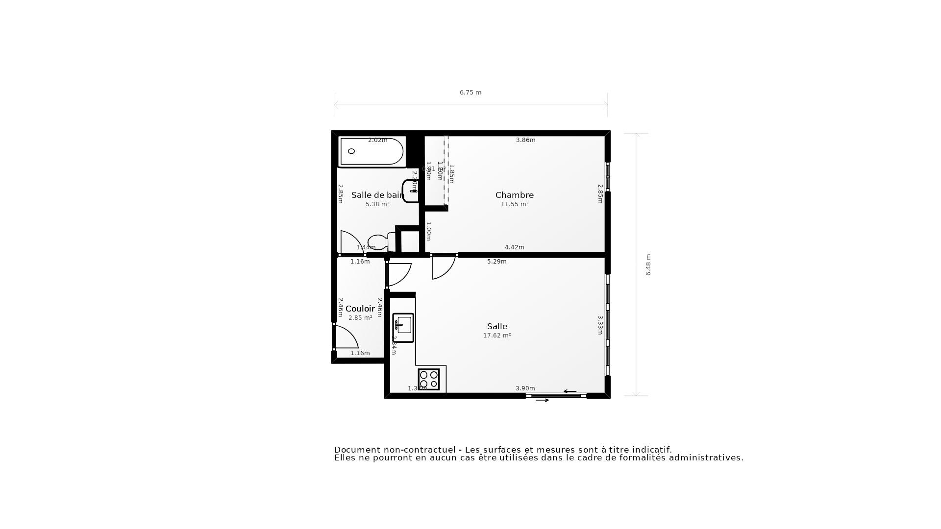 Vente Appartement VILLEURBANNE - 2 pièces - 38 m² - (69100)