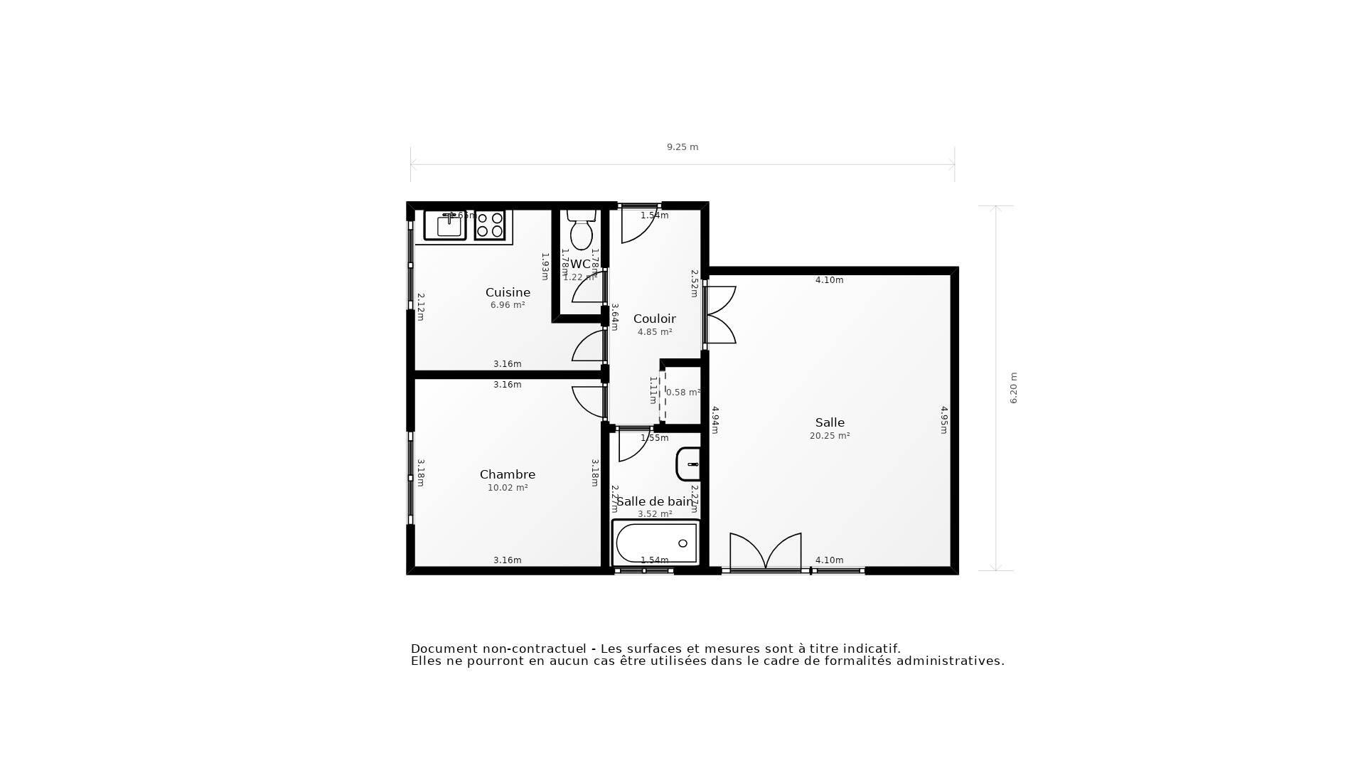 Vente Appartement TOURS - 2 pièces - 51 m² - (37000)