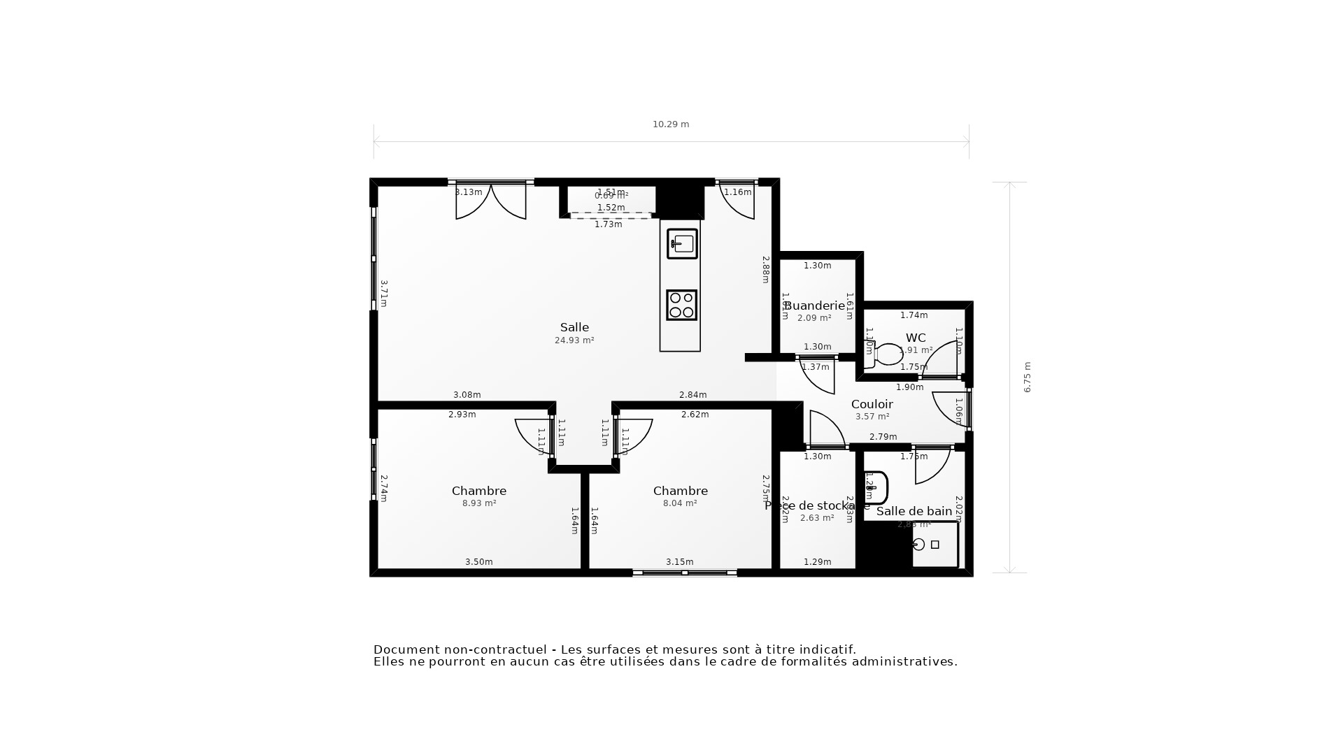 Vente Appartement BEGLES - 3 pièces - 65 m² - (33130)