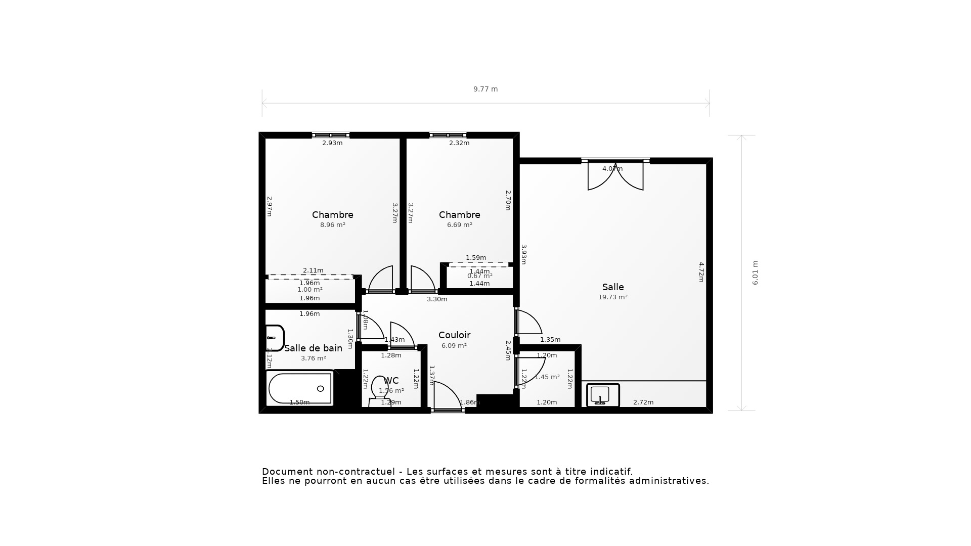 Vente Appartement TOULOUSE - 3 pièces - 57 m² - (31300)