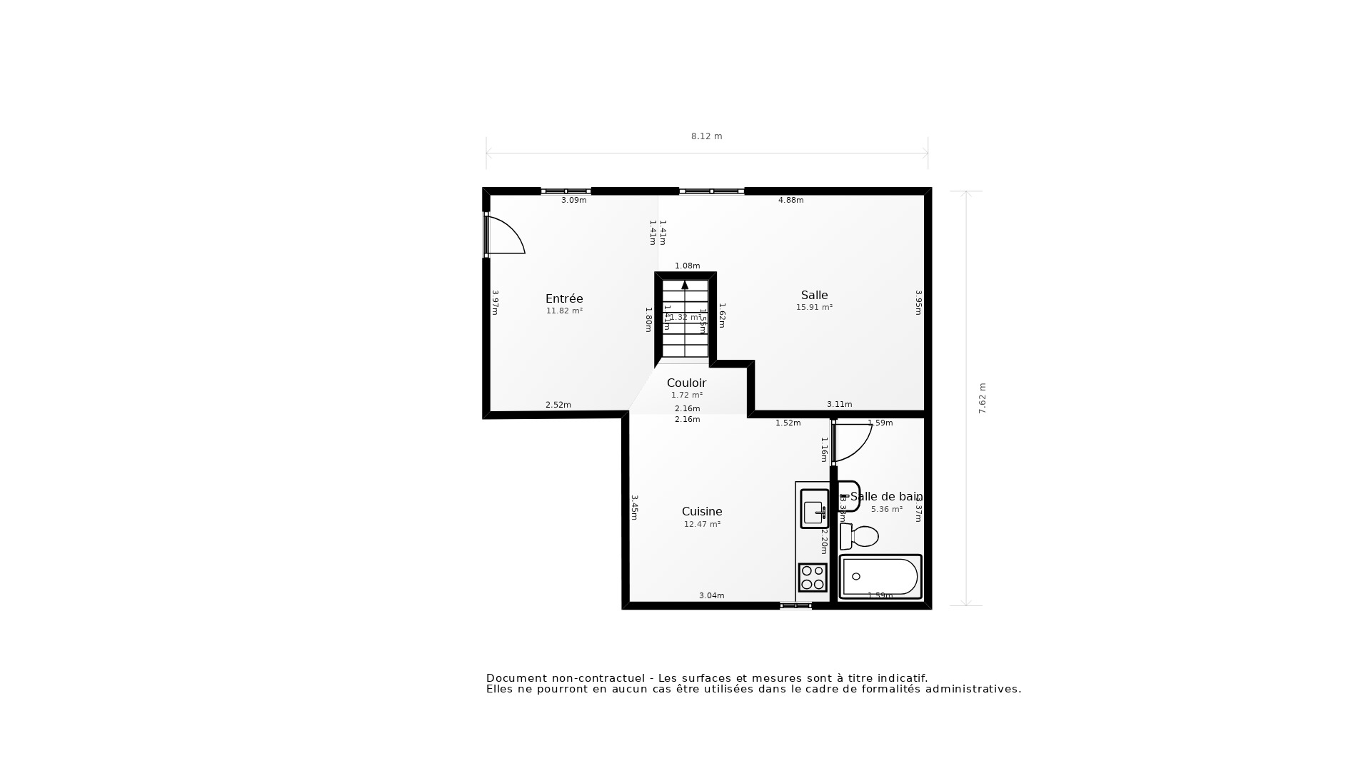 Vente Appartement BORDEAUX - 2 pièces - 47 m² - (33800)