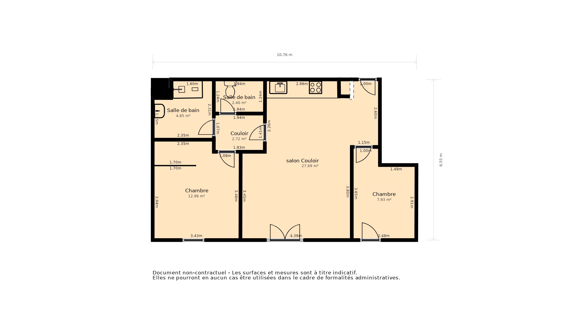 Vente Appartement TOULOUSE - 3 pièces - 59 m² - (31400)