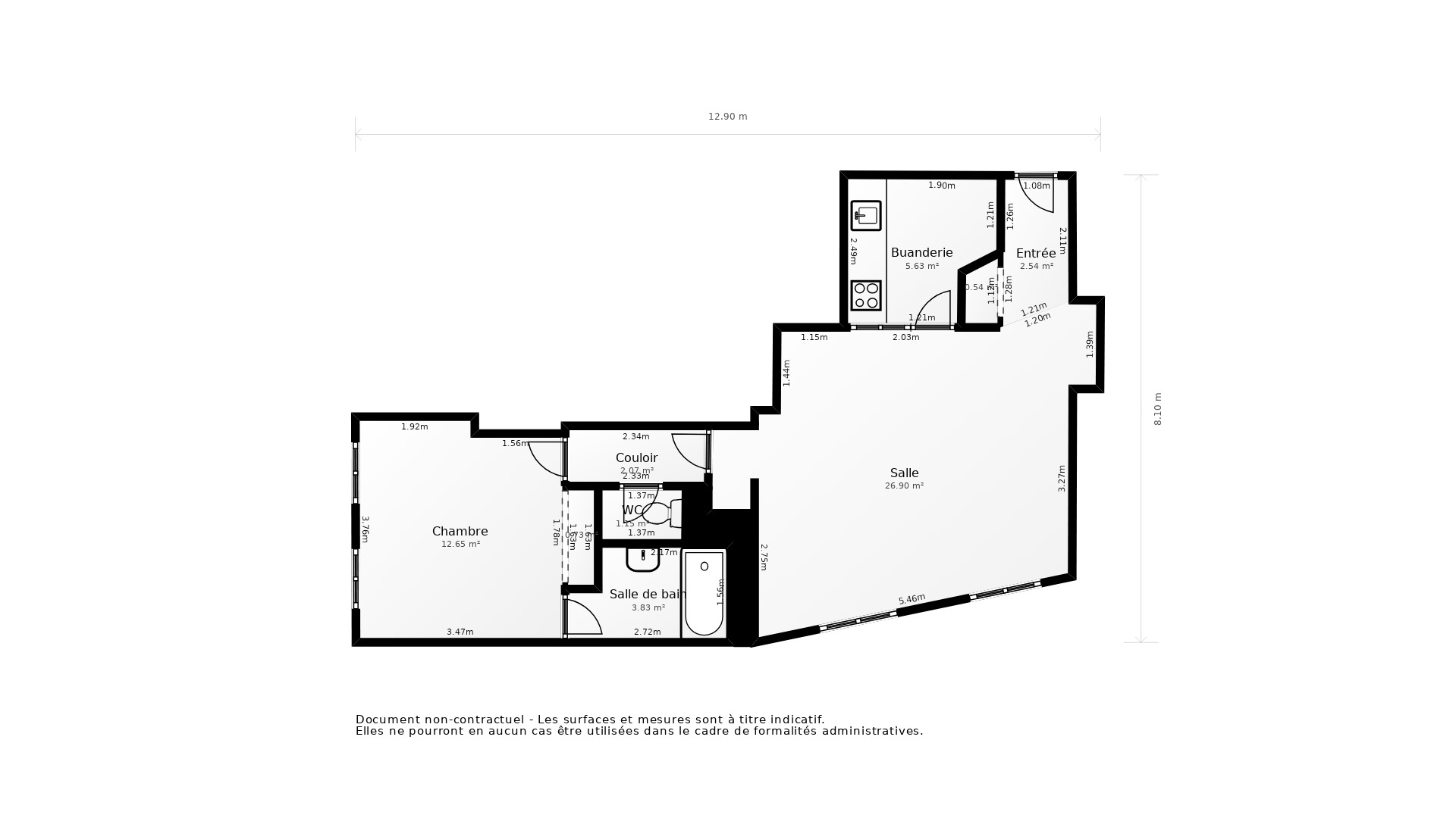 Vente Appartement BORDEAUX - 2 pièces - 57 m² - (33000)