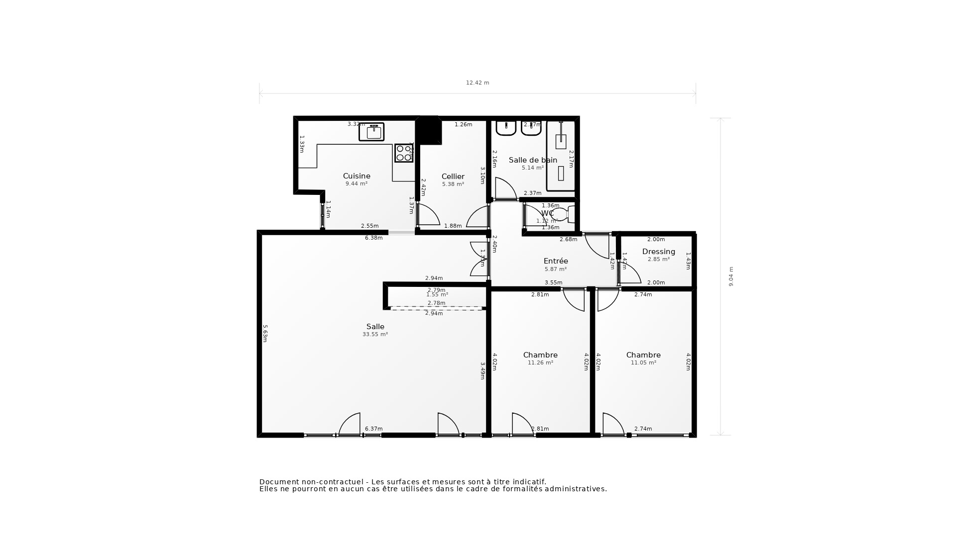 Vente Appartement PESSAC - 4 pièces - 88 m² - (33600)