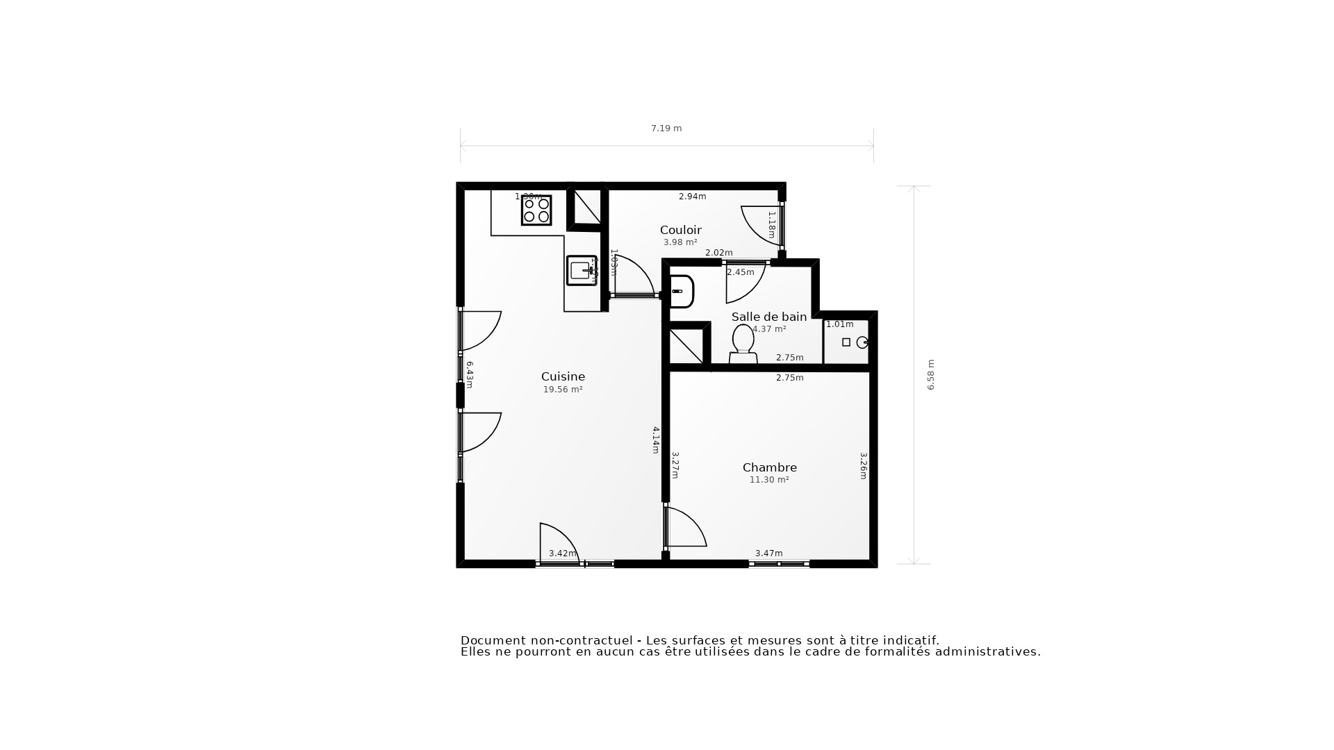 Vente Appartement BORDEAUX - 2 pièces - 40 m² - (33300)