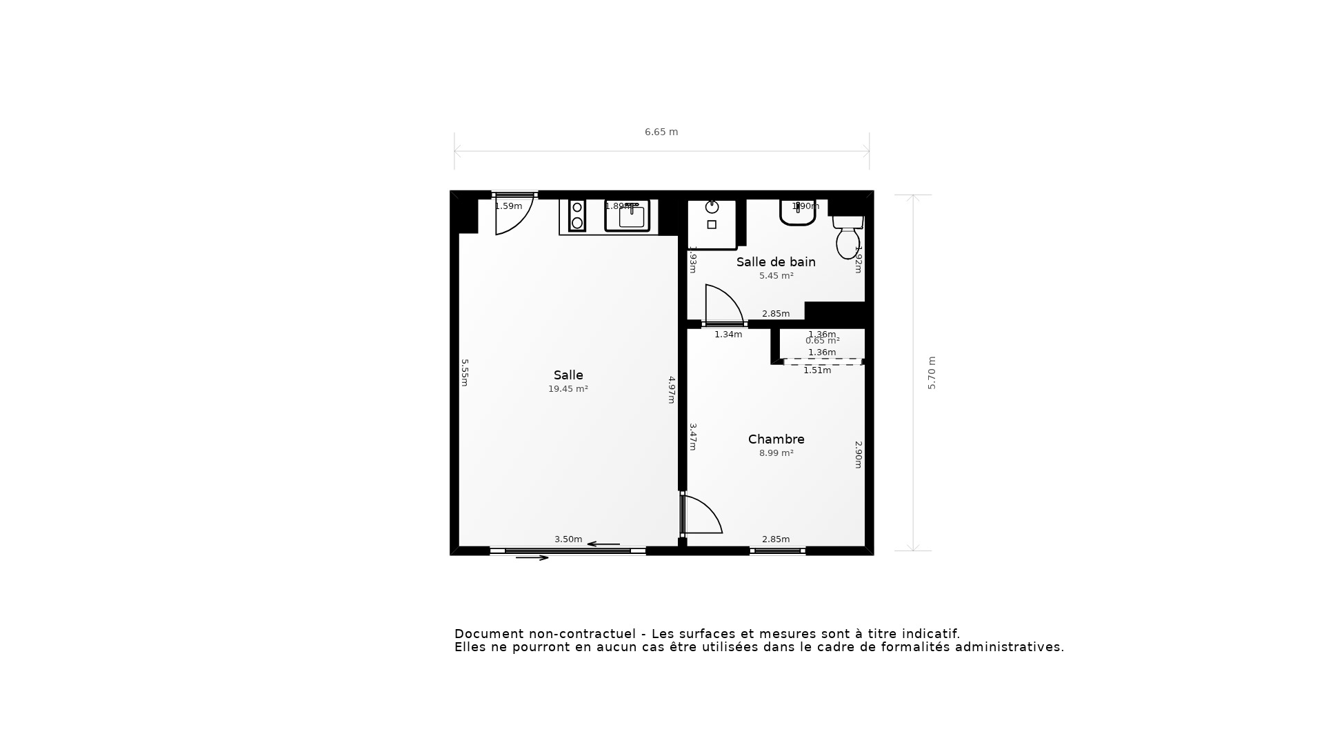 Vente Appartement EYSINES - 2 pièces - 41 m² - (33320)