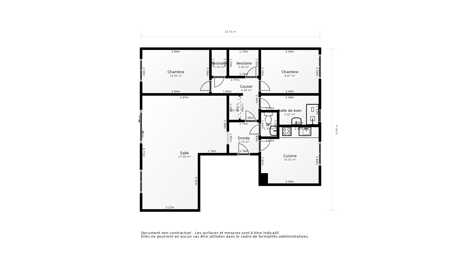 Vente Appartement ST PIERRE DES CORPS - 4 pièces - 77 m² - (37700)