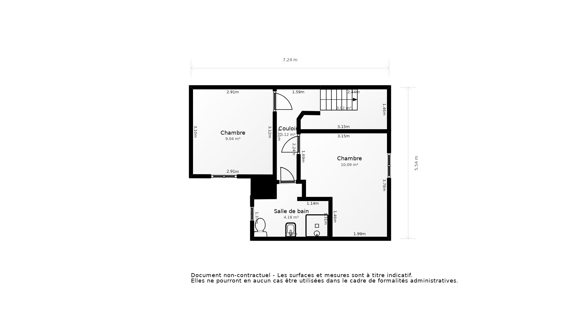 Vente Appartement BORDEAUX - 3 pièces - 56 m² - (33000)