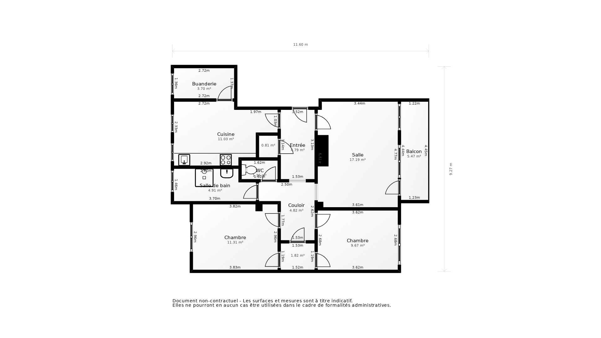 Vente Appartement CALUIRE ET CUIRE - 3 pièces - 70 m² - (69300)