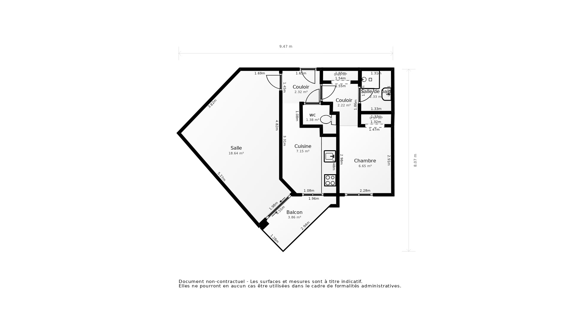 Vente Appartement BORDEAUX - 2 pièces - 48,7 m² - (33000)