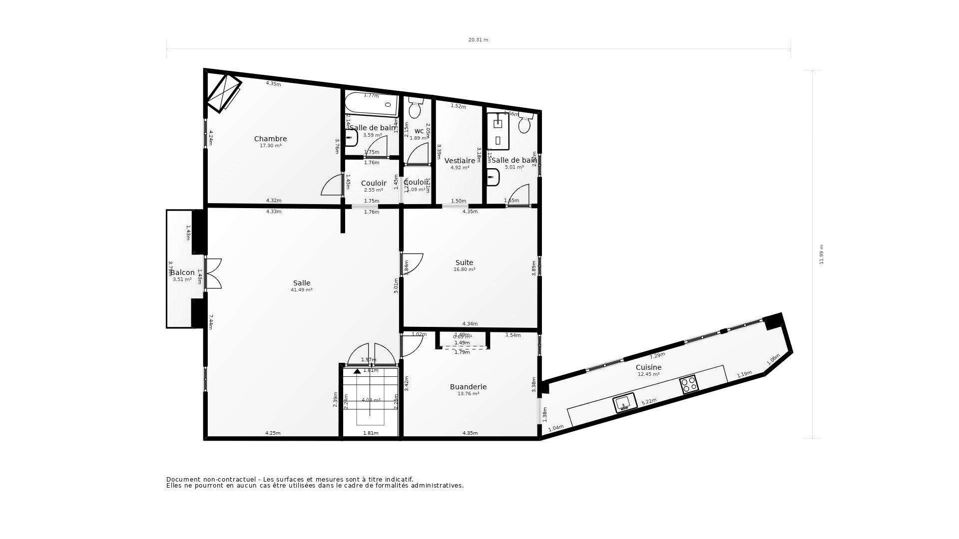 Vente Maison MONTRICOUX - 3 pièces - 129 m² - (82800)