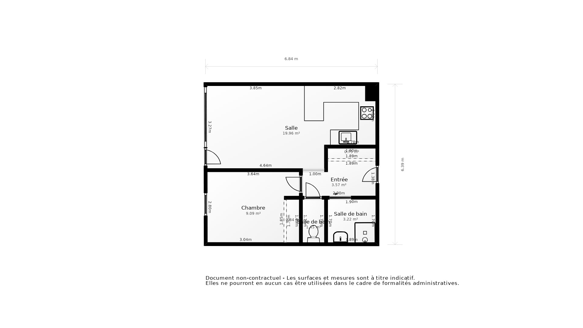 Vente Appartement BORDEAUX - 2 pièces - 40 m² - (33300)