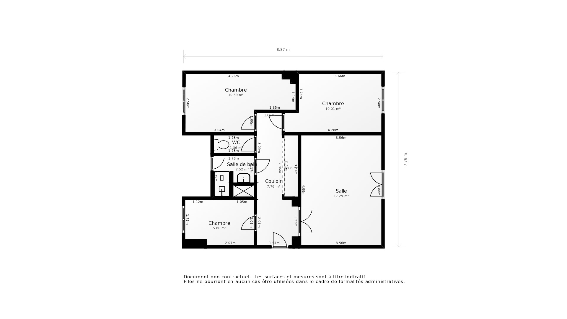 Vente Appartement VILLEURBANNE - 3 pièces - 56 m² - (69100)