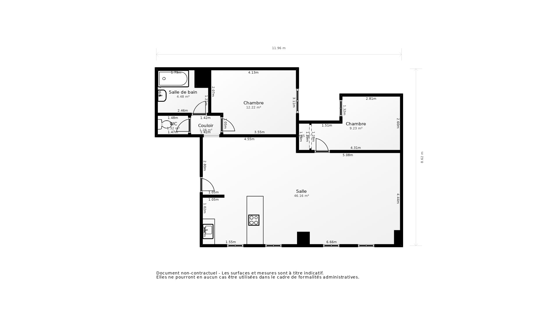 Vente Appartement BORDEAUX - 3 pièces - 78 m² - (33000)