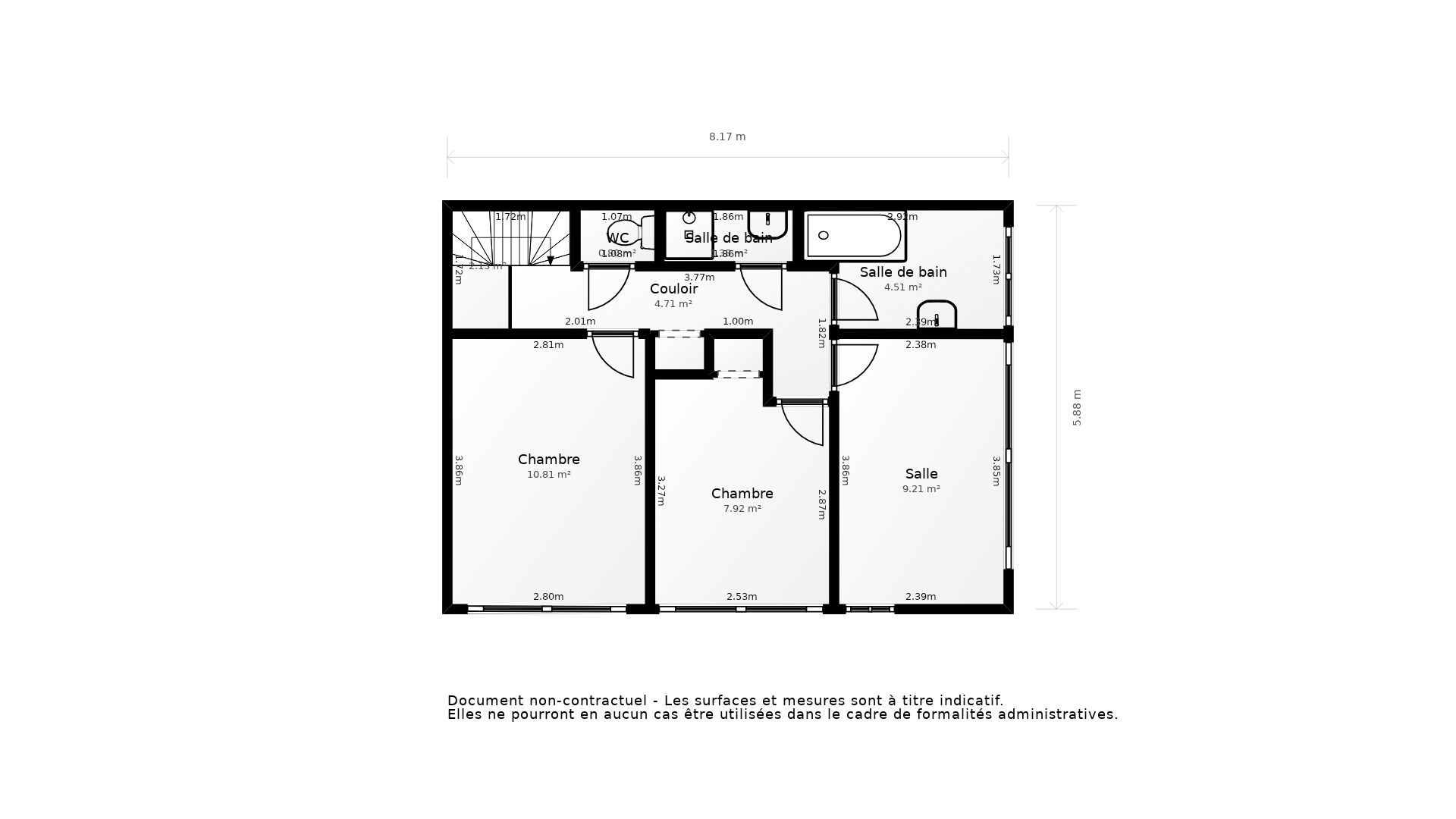 Vente Appartement TOURS - 4 pièces - 81 m² - (37100)