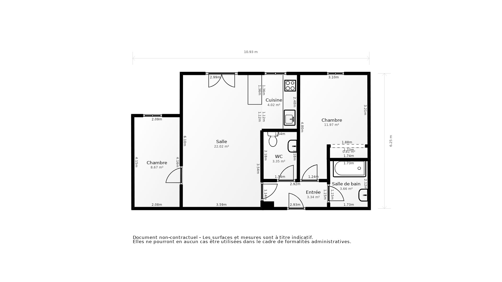 Vente Appartement LES SABLES D OLONNE - 3 pièces - 55 m² - (85100)