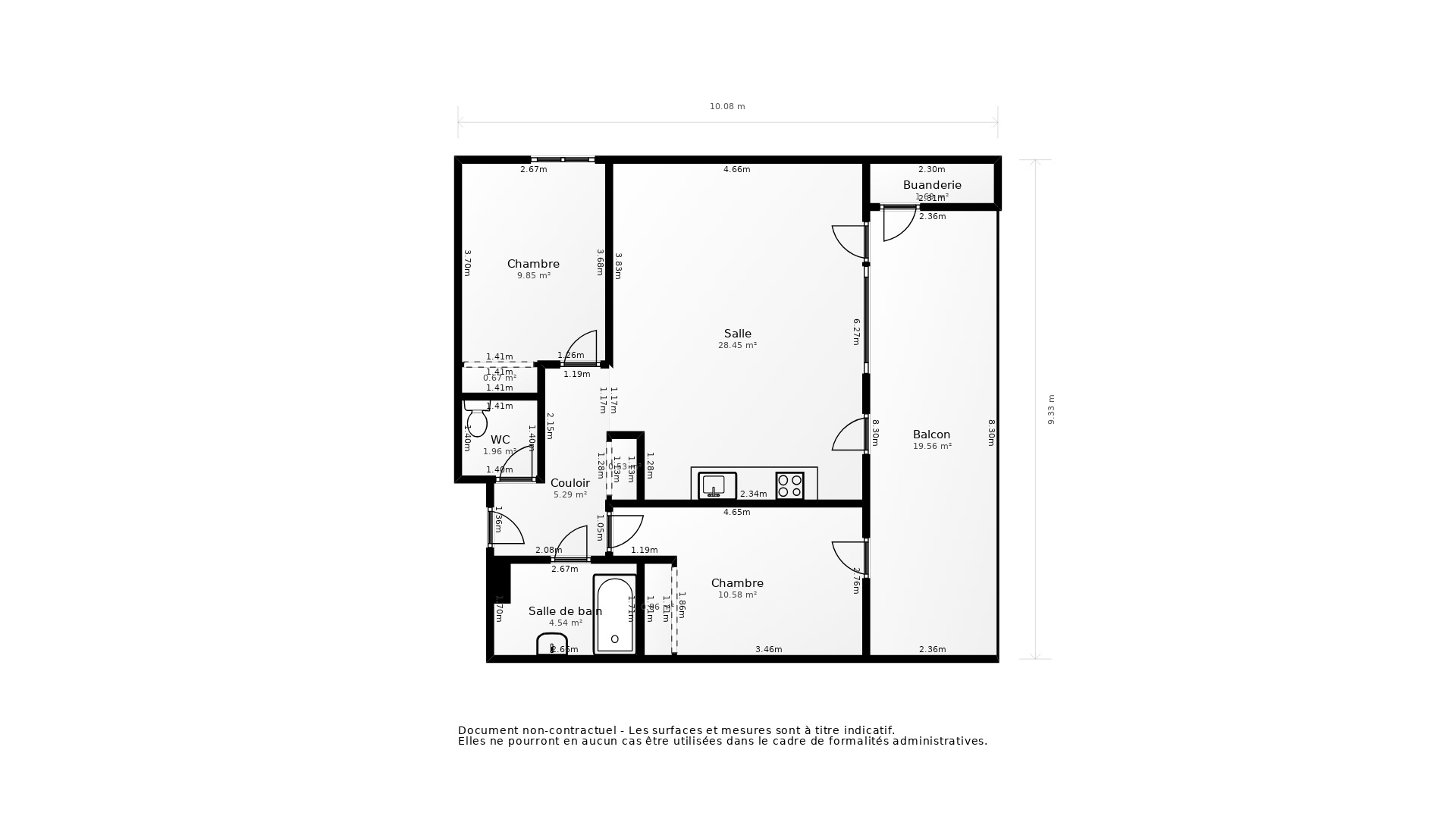 Vente Appartement BRON - 3 pièces - 62,5 m² - (69500)