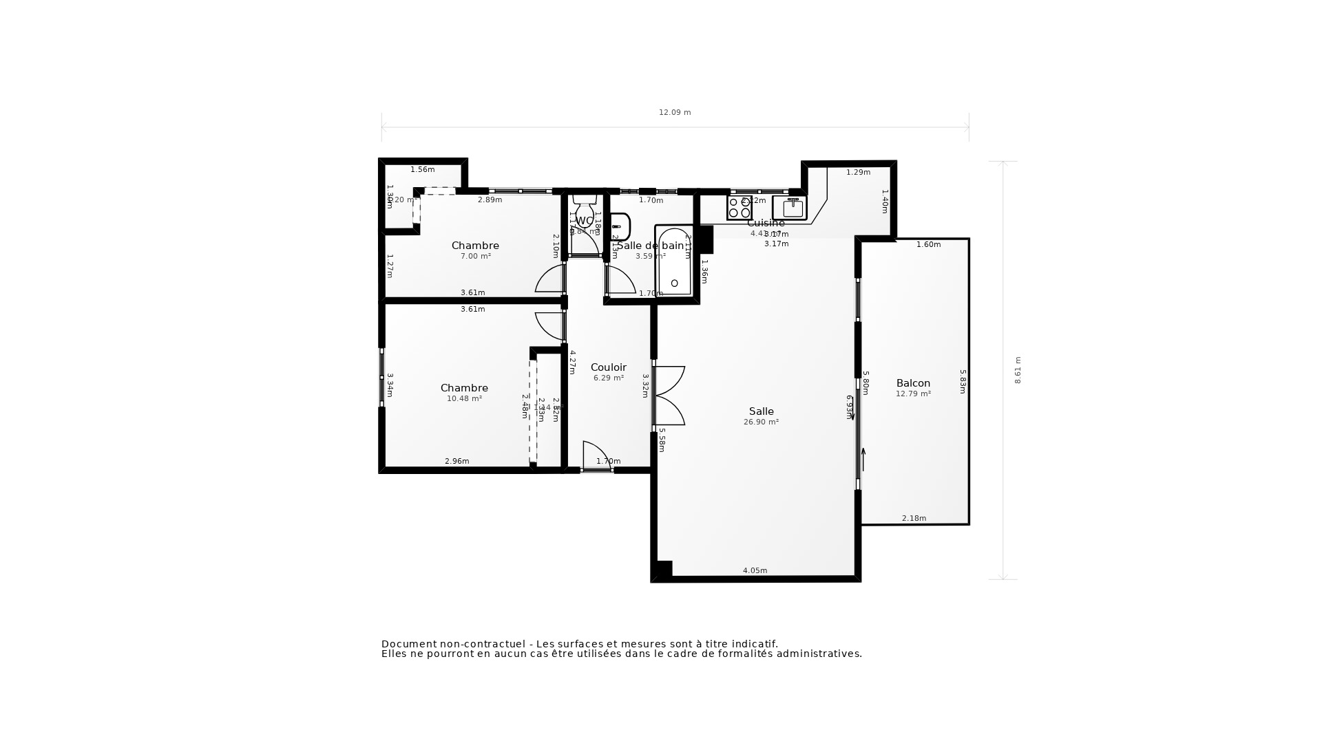 Vente Appartement BENODET - 3 pièces - 59 m² - (29950)