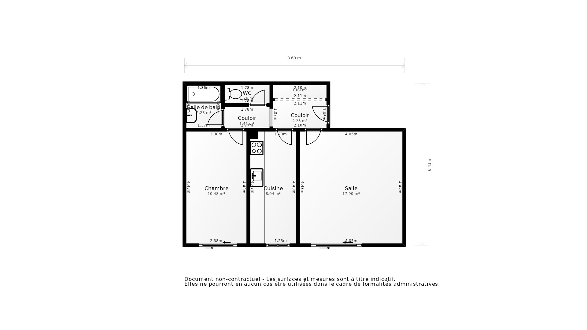 Vente Appartement TOULOUSE - 2 pièces - 53 m² - (31400)