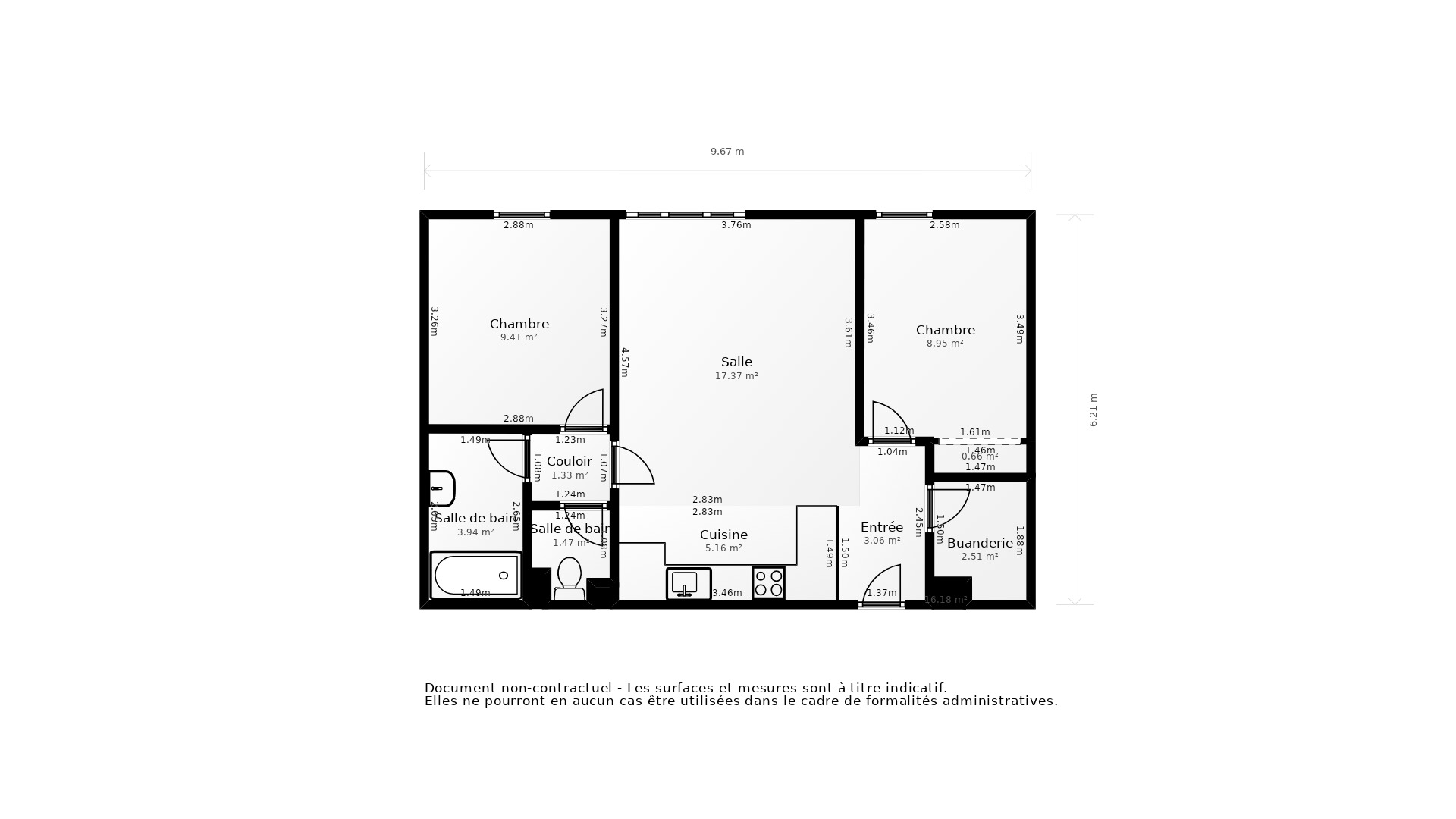 Vente Appartement LA RICHE - 3 pièces - 55 m² - (37520)