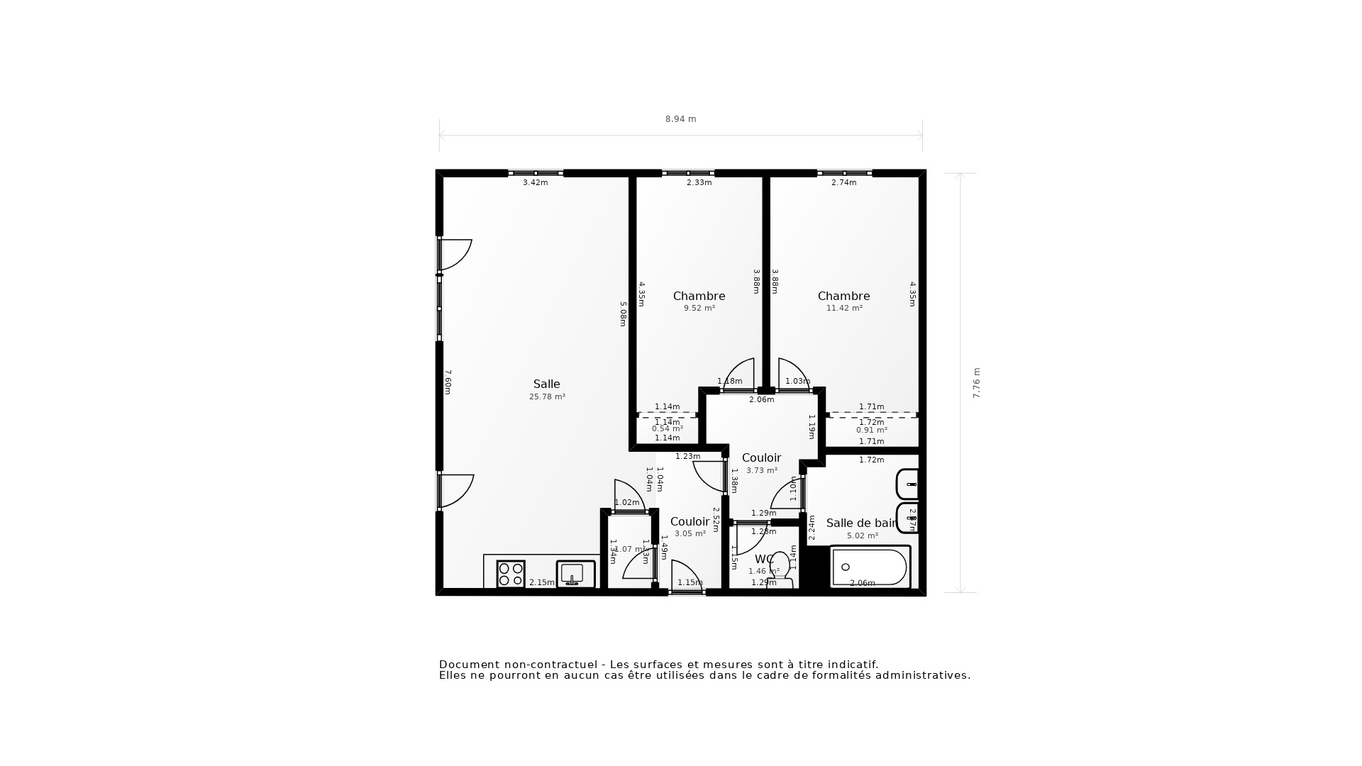 Vente Appartement BORDEAUX - 3 pièces - 66 m² - (33100)