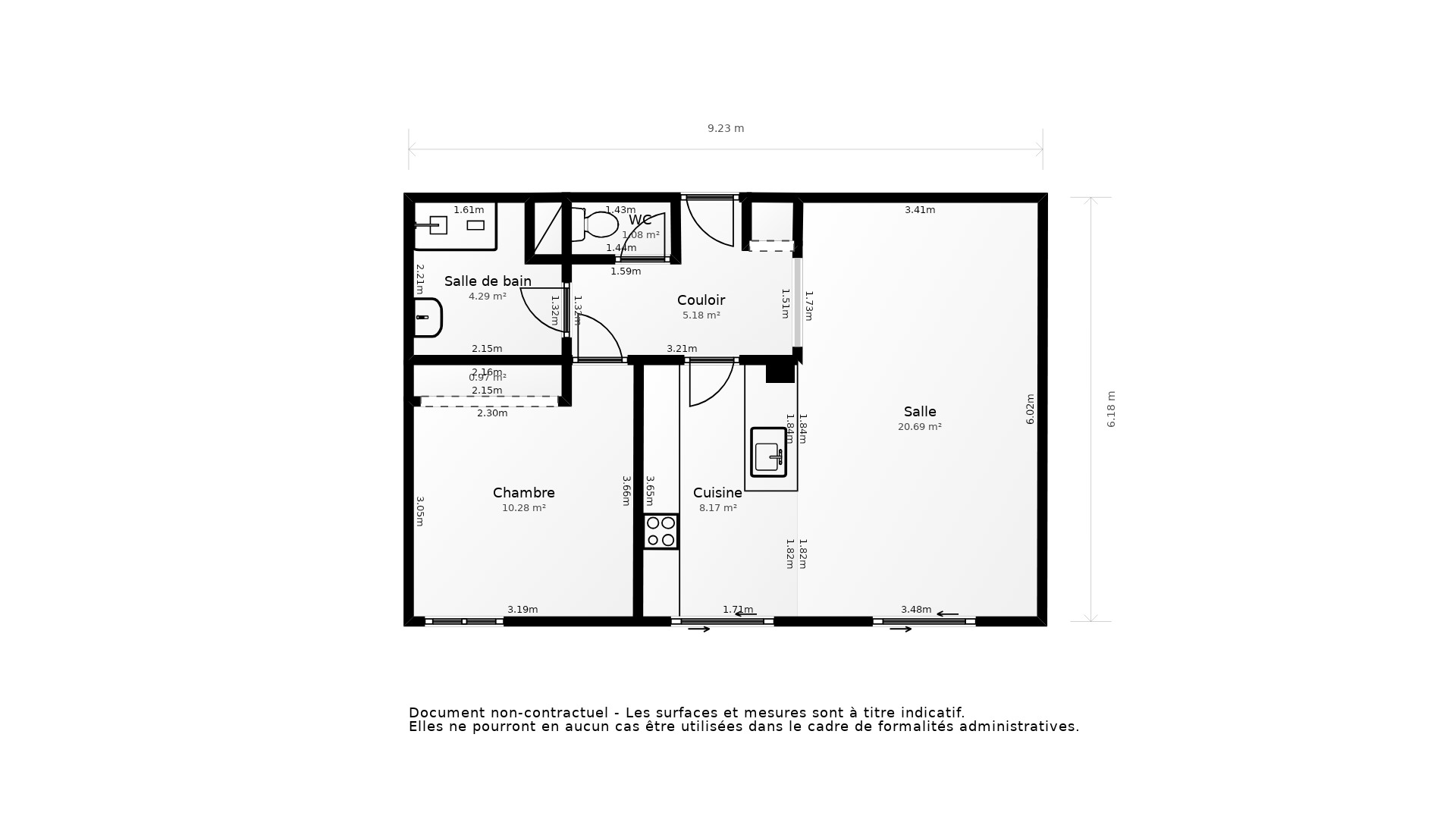 Vente Appartement MONTPELLIER - 2 pièces - 52 m² - (34000)