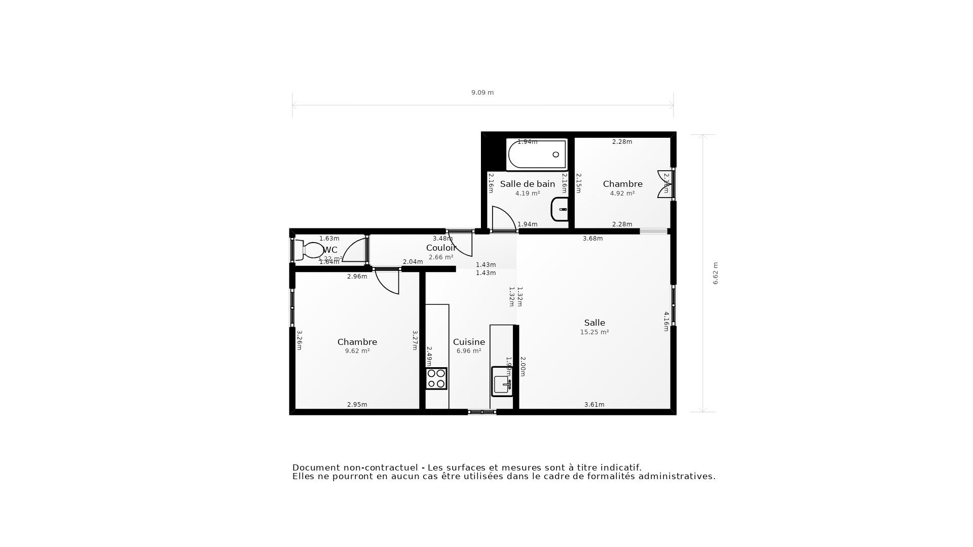 Vente Appartement ANGLET - 3 pièces - 49 m² - (64600)