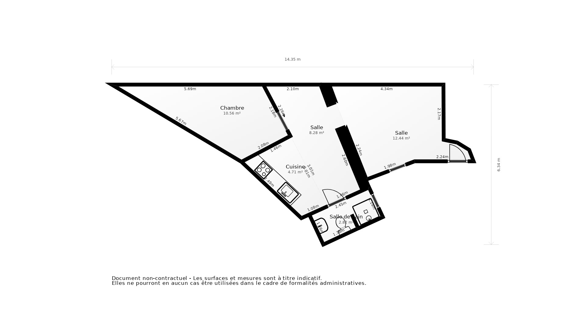 Vente Appartement BORDEAUX - 2 pièces - 32 m² - (33300)