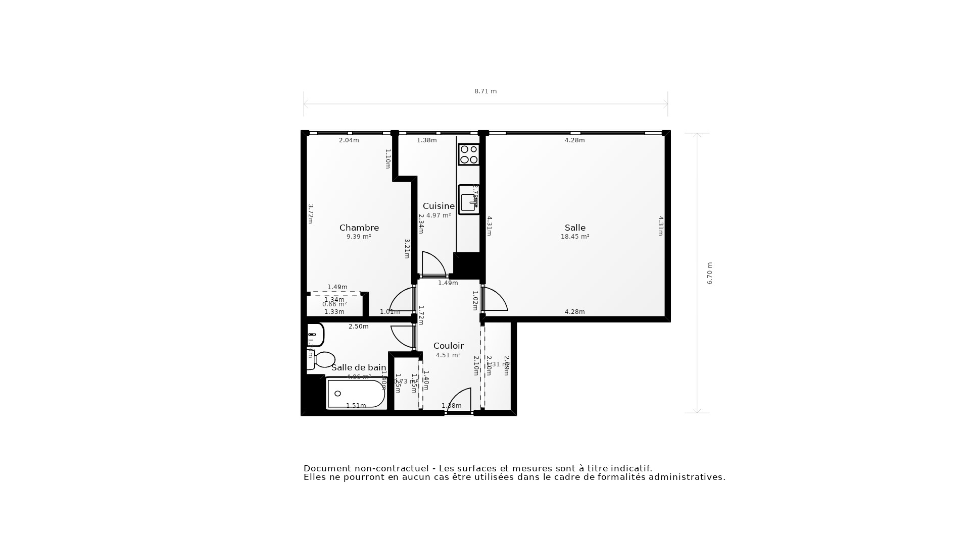 Vente Appartement TOULOUSE - 2 pièces - 48 m² - (31300)