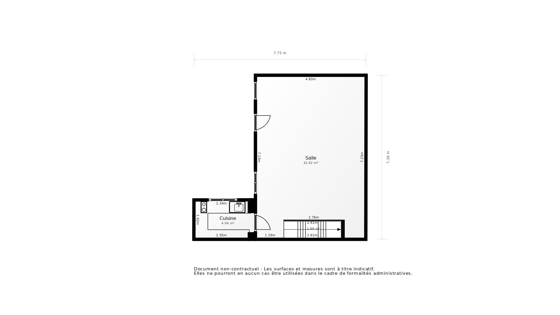 Vente Appartement BORDEAUX - 2 pièces - 40 m² - (33000)