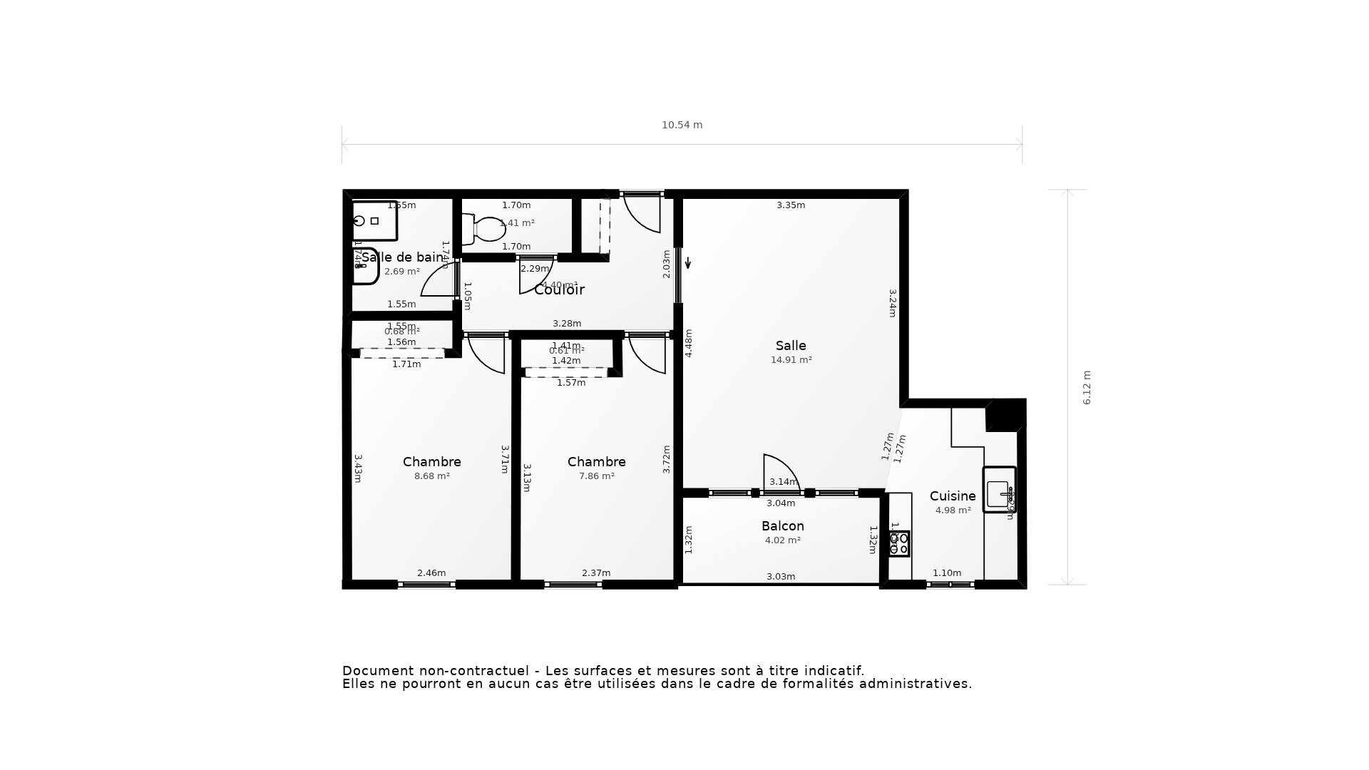 Vente Appartement COLOMIERS - 3 pièces - 53 m² - (31770)