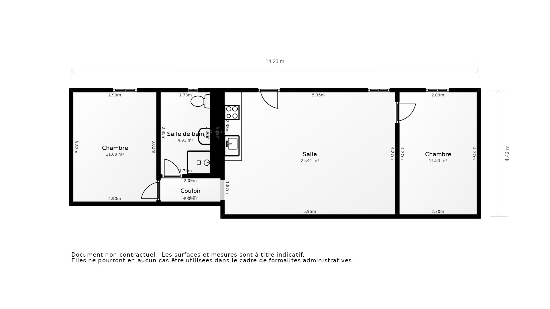Vente Appartement AMBARES ET LAGRAVE - 3 pièces - 53 m² - (33440)