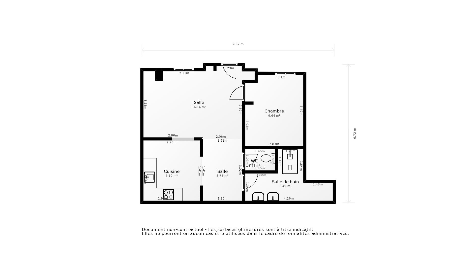 Vente Appartement VENERQUE - 2 pièces - 45 m² - (31810)