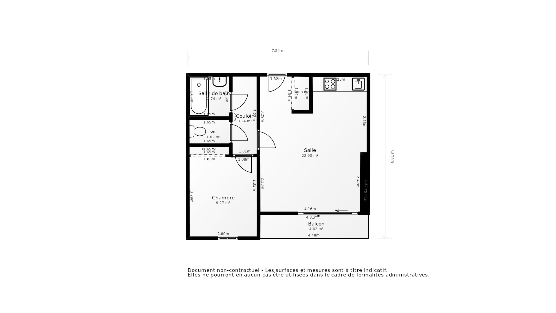 Vente Appartement EYSINES - 2 pièces - 43 m² - (33320)