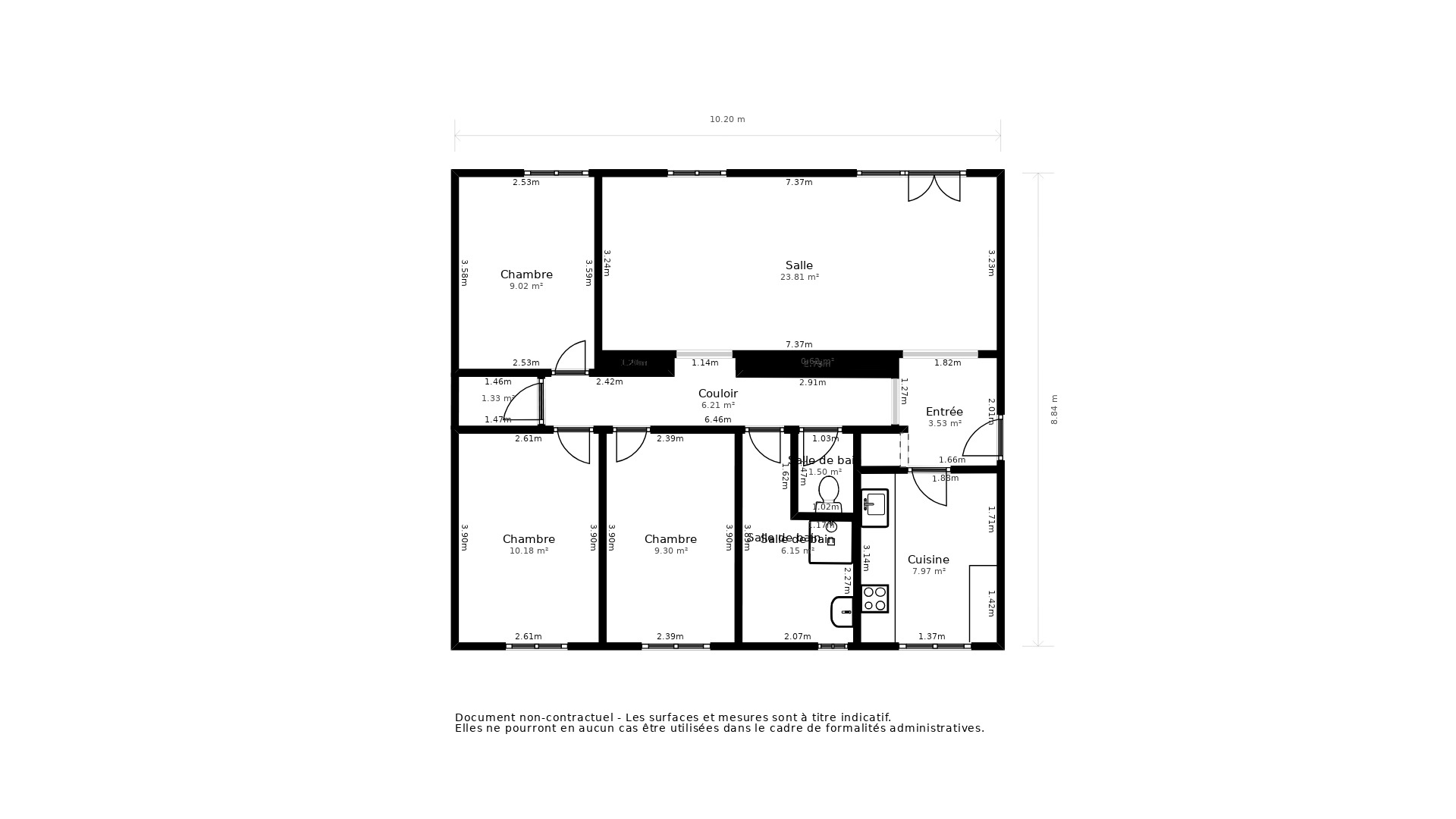 Vente Appartement BREST - 4 pièces - 80 m² - (29200)