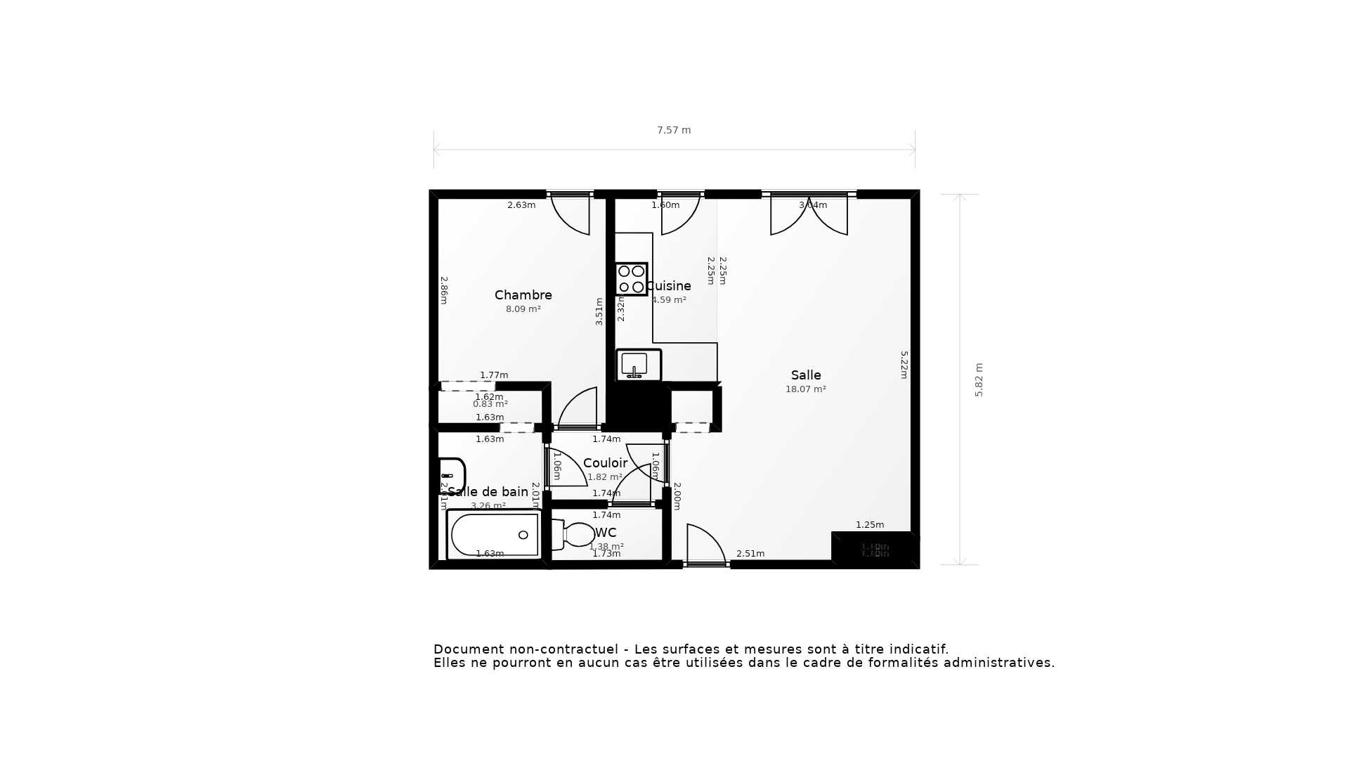 Vente Appartement BAYONNE - 2 pièces - 42 m² - (64100)