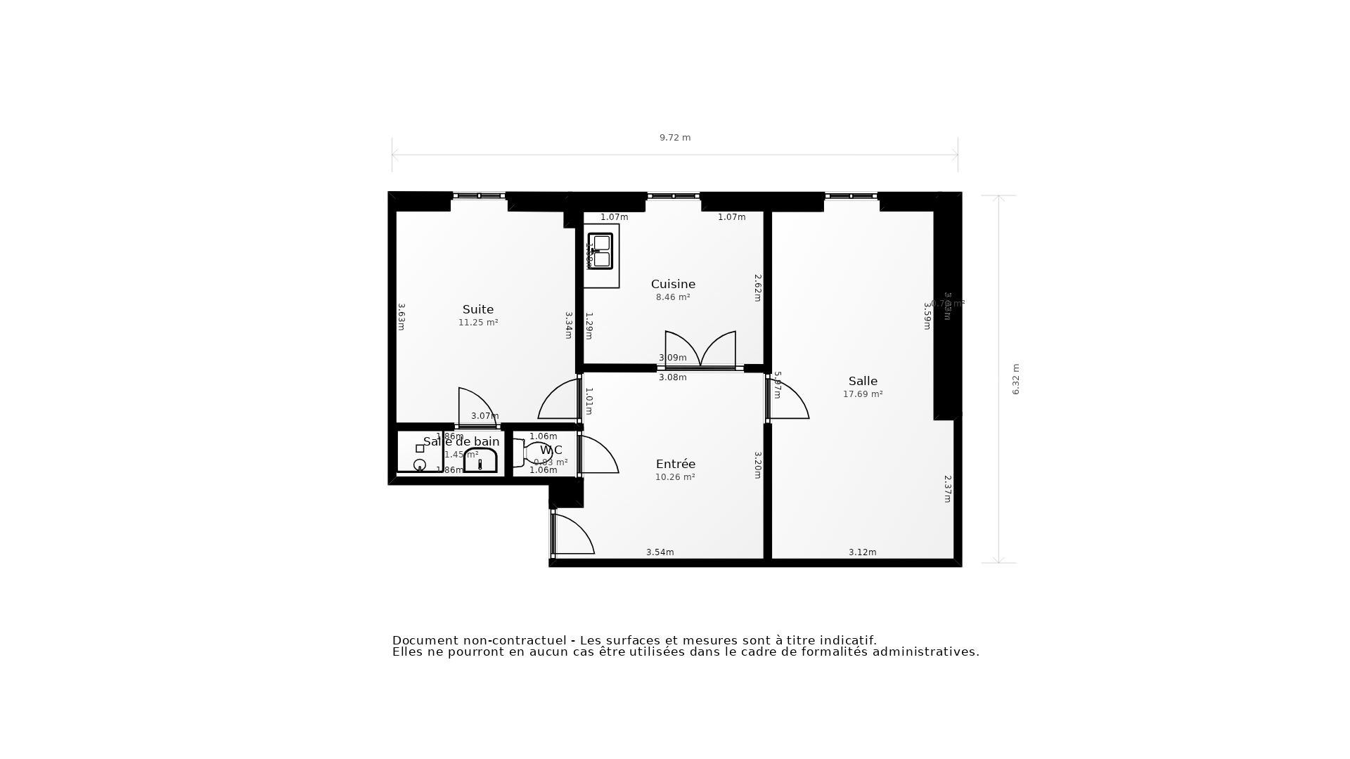 Vente Appartement LYON 06 - 3 pièces - 58,2 m² - (69006)
