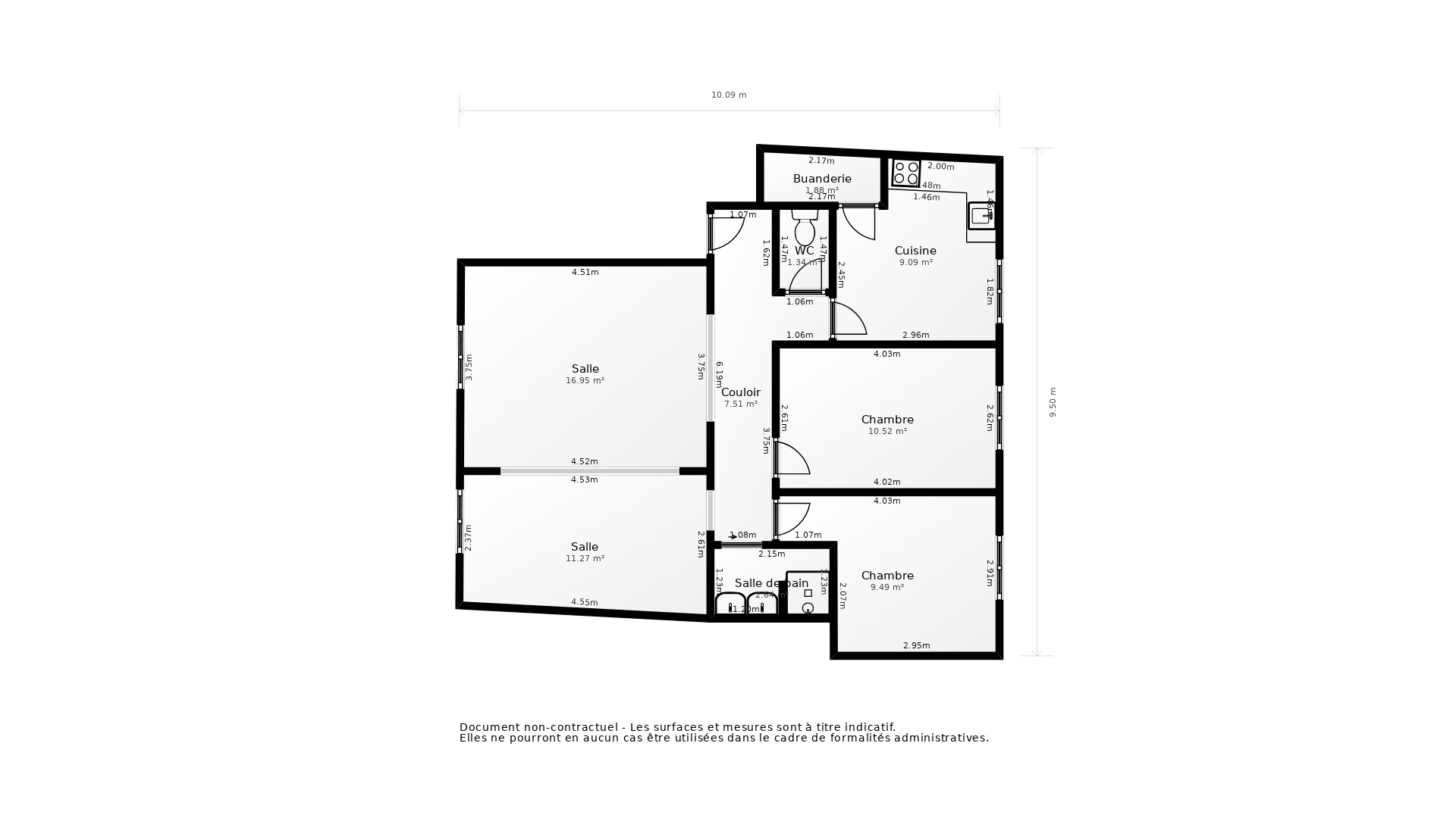 Vente Appartement TOURS - 4 pièces - 73 m² - (37000)