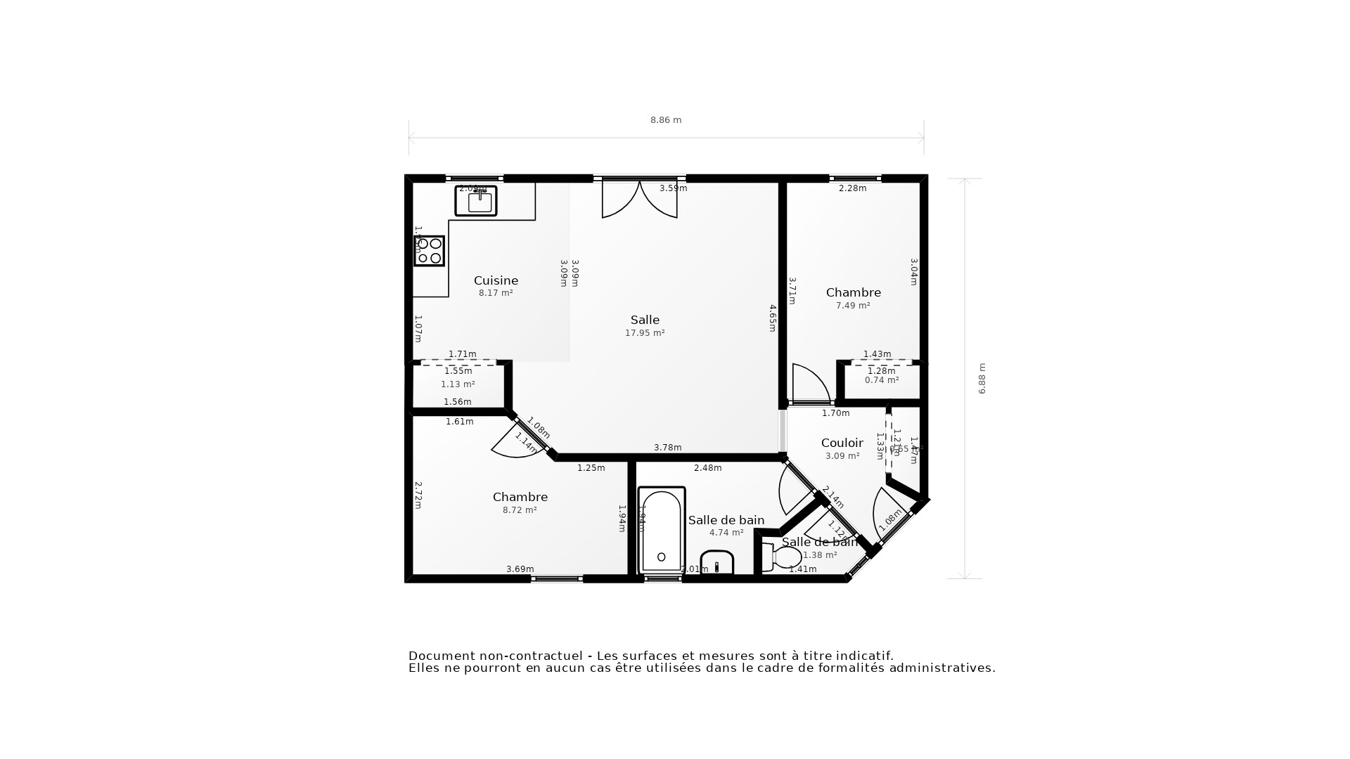 Vente Appartement CENON - 3 pièces - 64 m² - (33150)