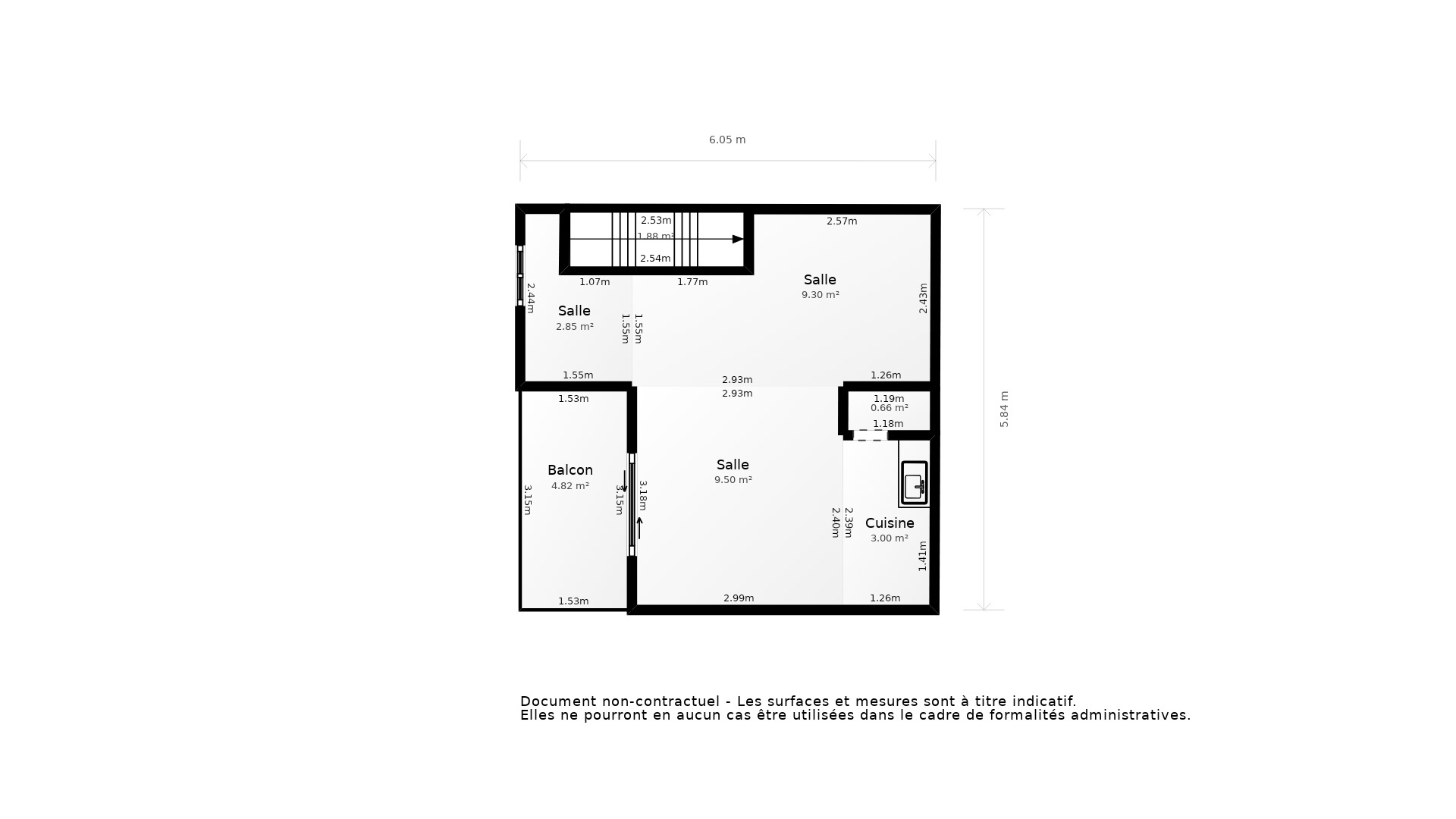 Vente Appartement BORDEAUX - 2 pièces - 47 m² - (33300)