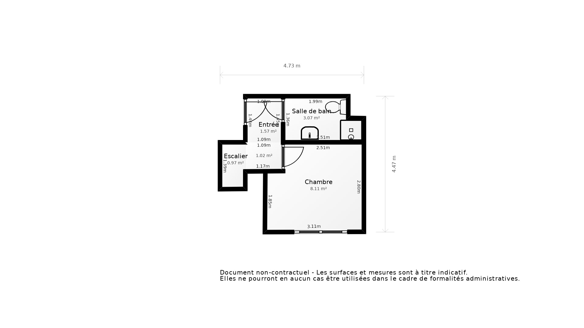 Vente Appartement BORDEAUX - 2 pièces - 47 m² - (33300)