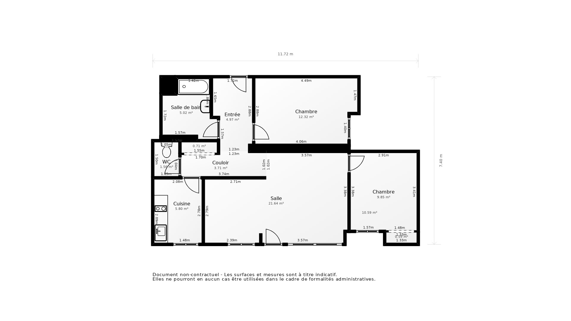 Vente Appartement TALENCE - 3 pièces - 71 m² - (33400)
