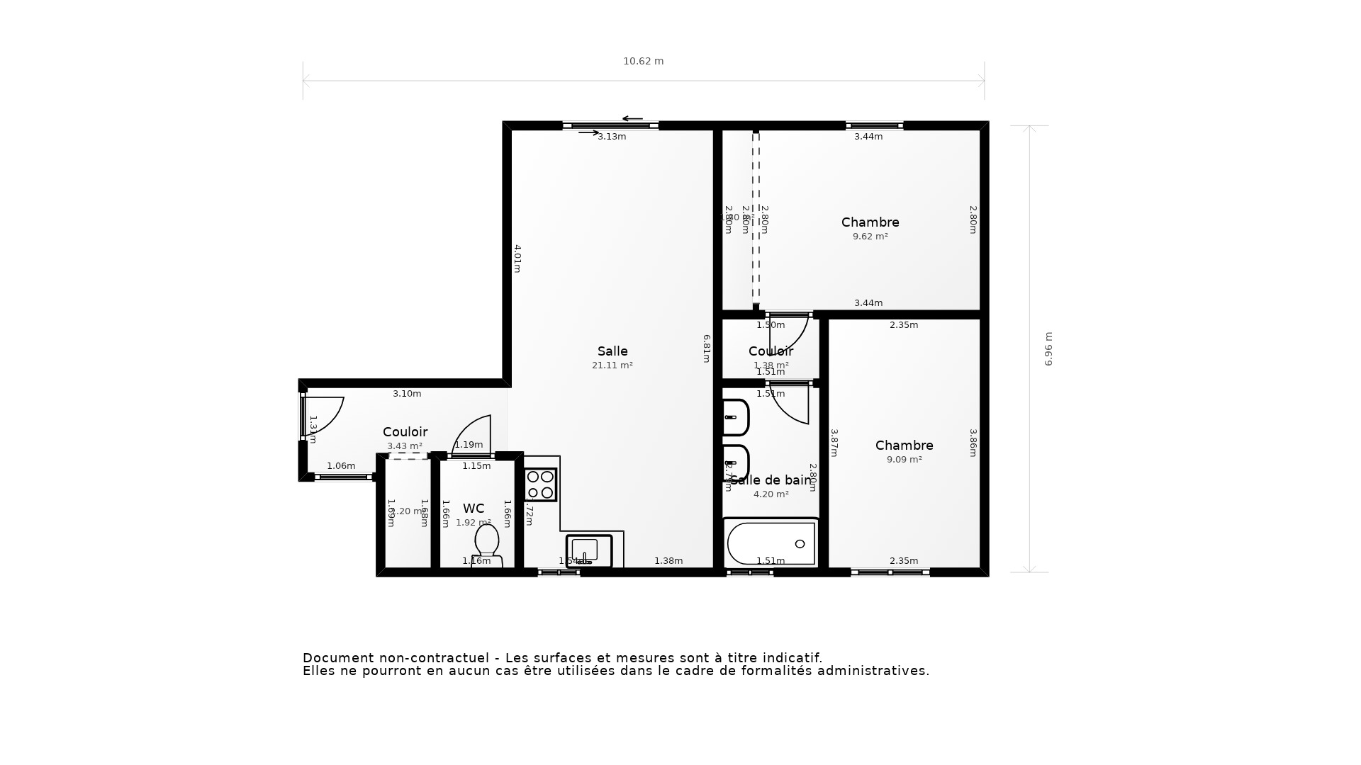 Vente Appartement ACHERES - 3 pièces - 60,5 m² - (78260)